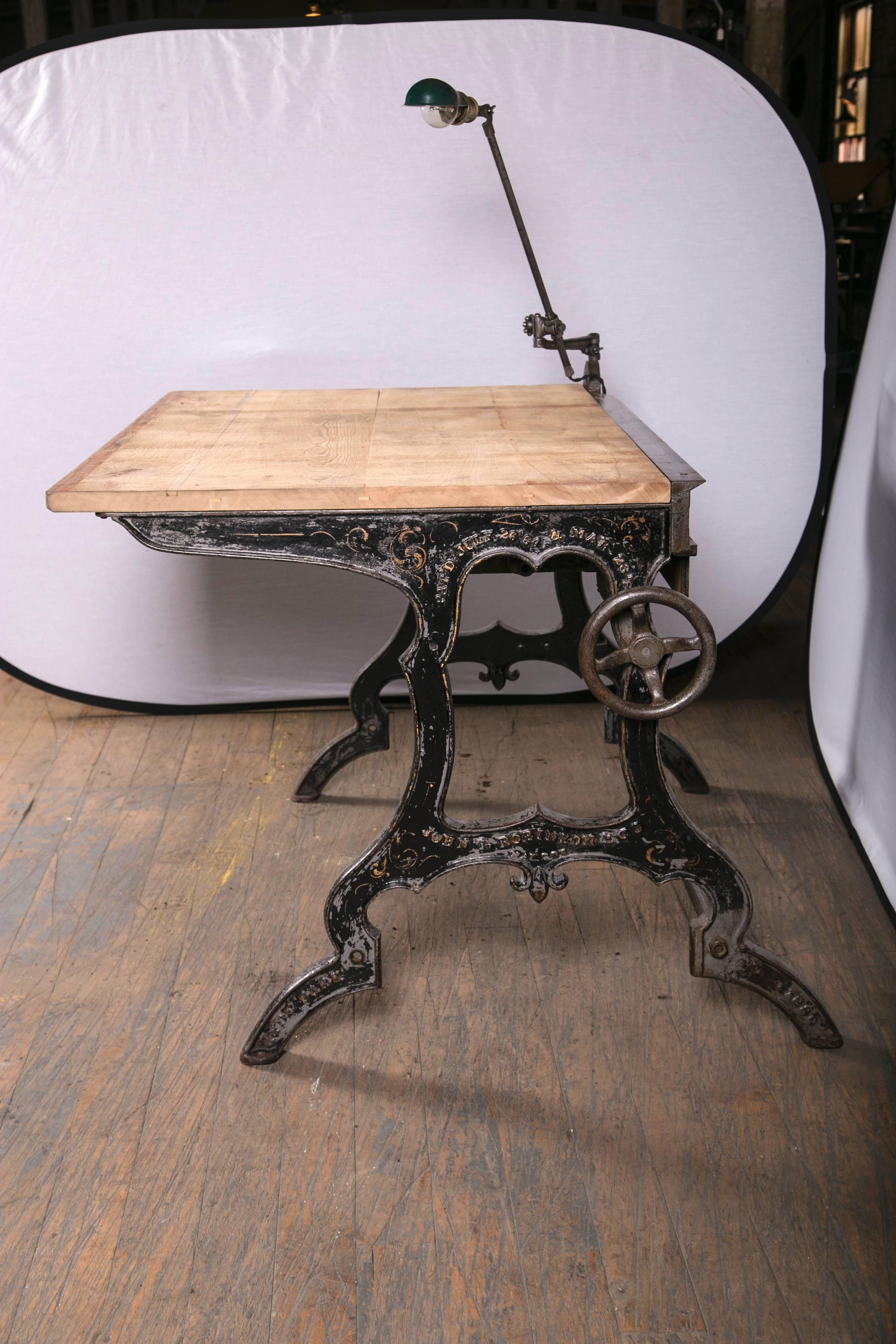 Cast Vintage Industrial Desk