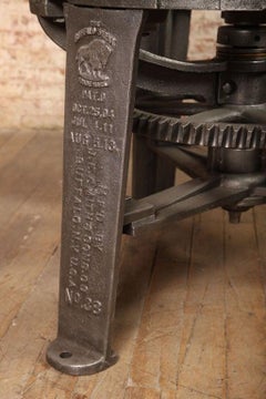Vintage Industrial Center Gear Round Table Base
