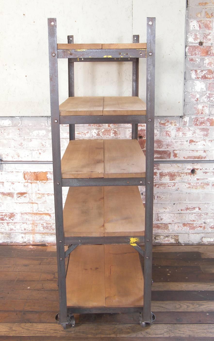 industrial rolling bookcase