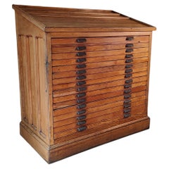 Antique Multi-Drawer Cabinet with Angled Top
