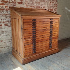 Antique Multi-Drawer Cabinet with Angled Top