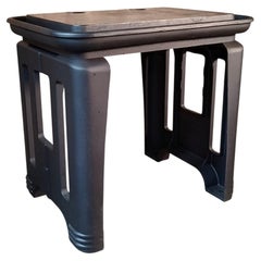 Antique Industrial Square Steel Console Table