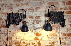 Pair of Vintage Industrial Scissor Wall Lights