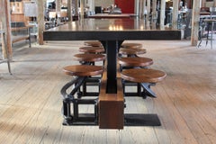 12' Swing-Out Seat Table with Steel Top Dining Height