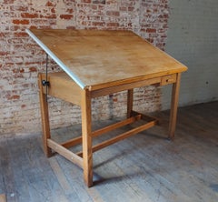Vintage Adjustable Drafting Table by Hamilton Mfg.