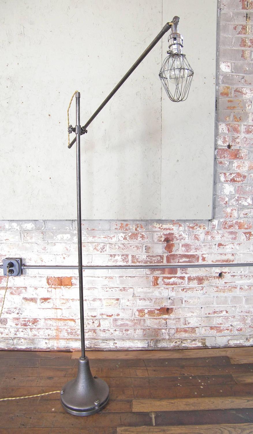 Caged Edison Bulb Reading Lamp/Vintage Industrial Cast ...