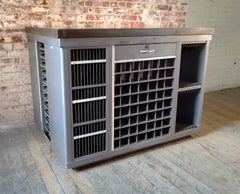 Vintage Industrial Steel Island / Retail Counter