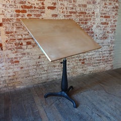 Vintage Adjustable Pedestal Drafting Table
