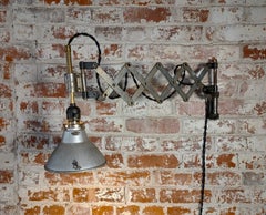 Antique Scissor Light with Mercury Glass Shade