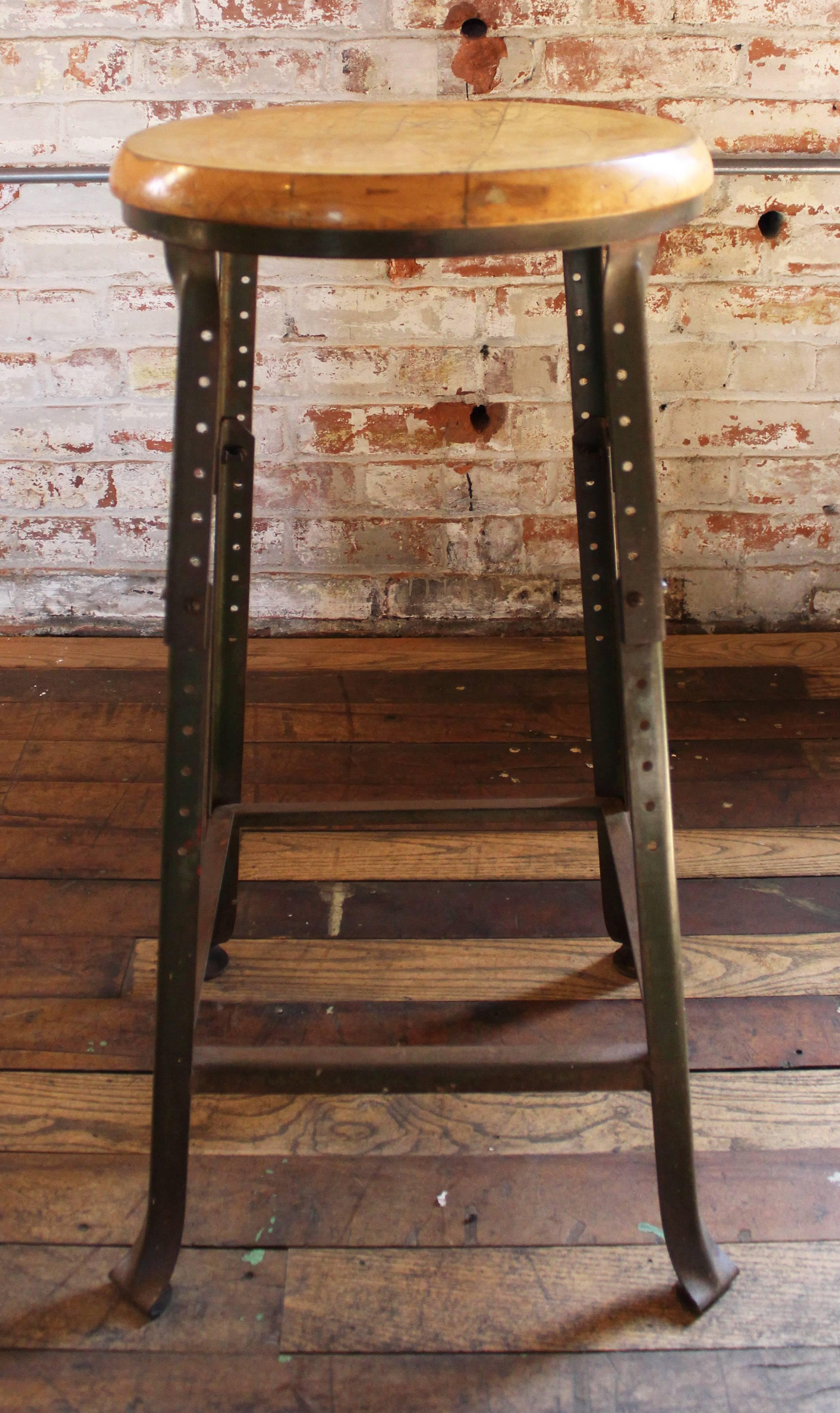 vintage industrial stool