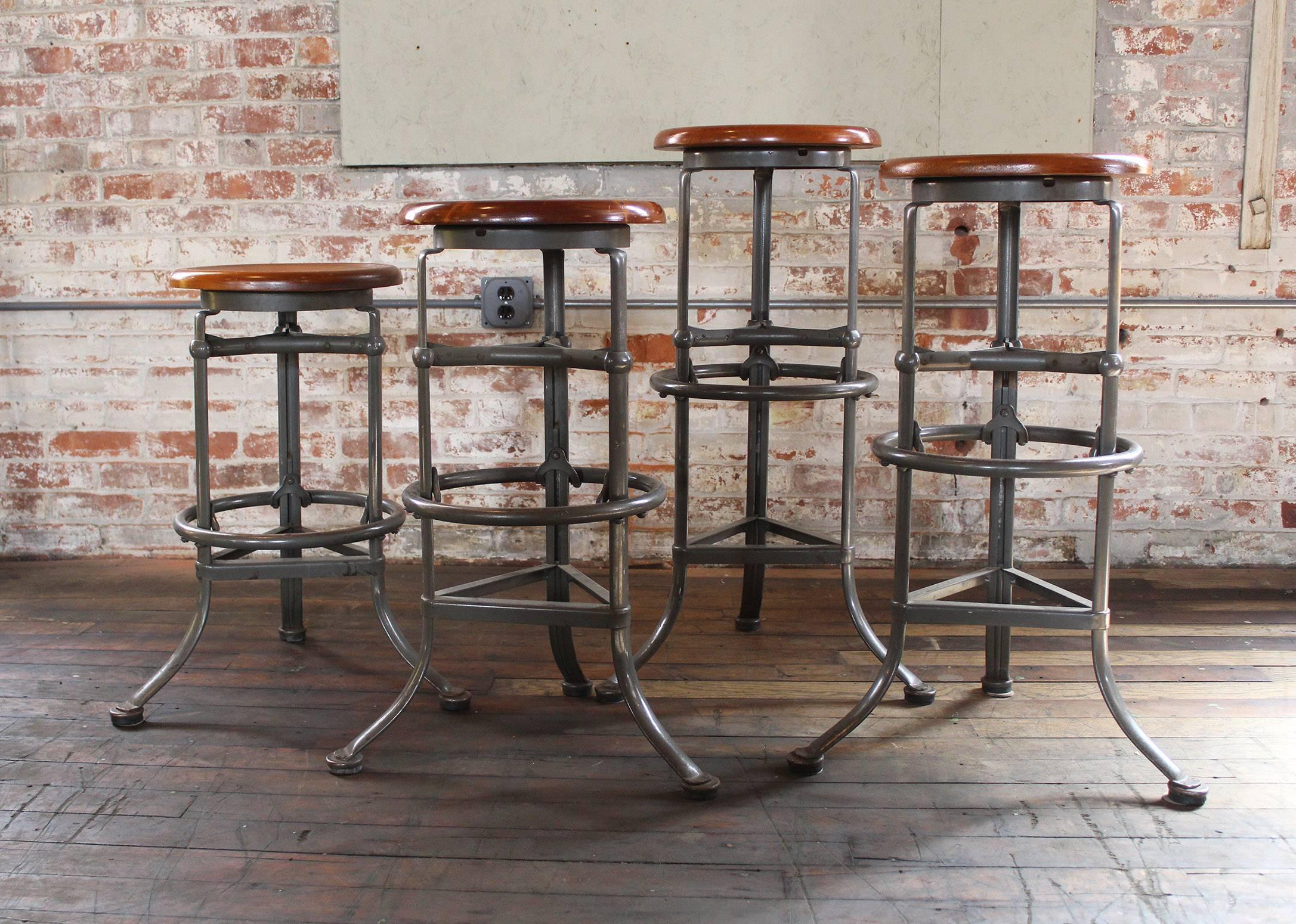 industrial bar stools vintage