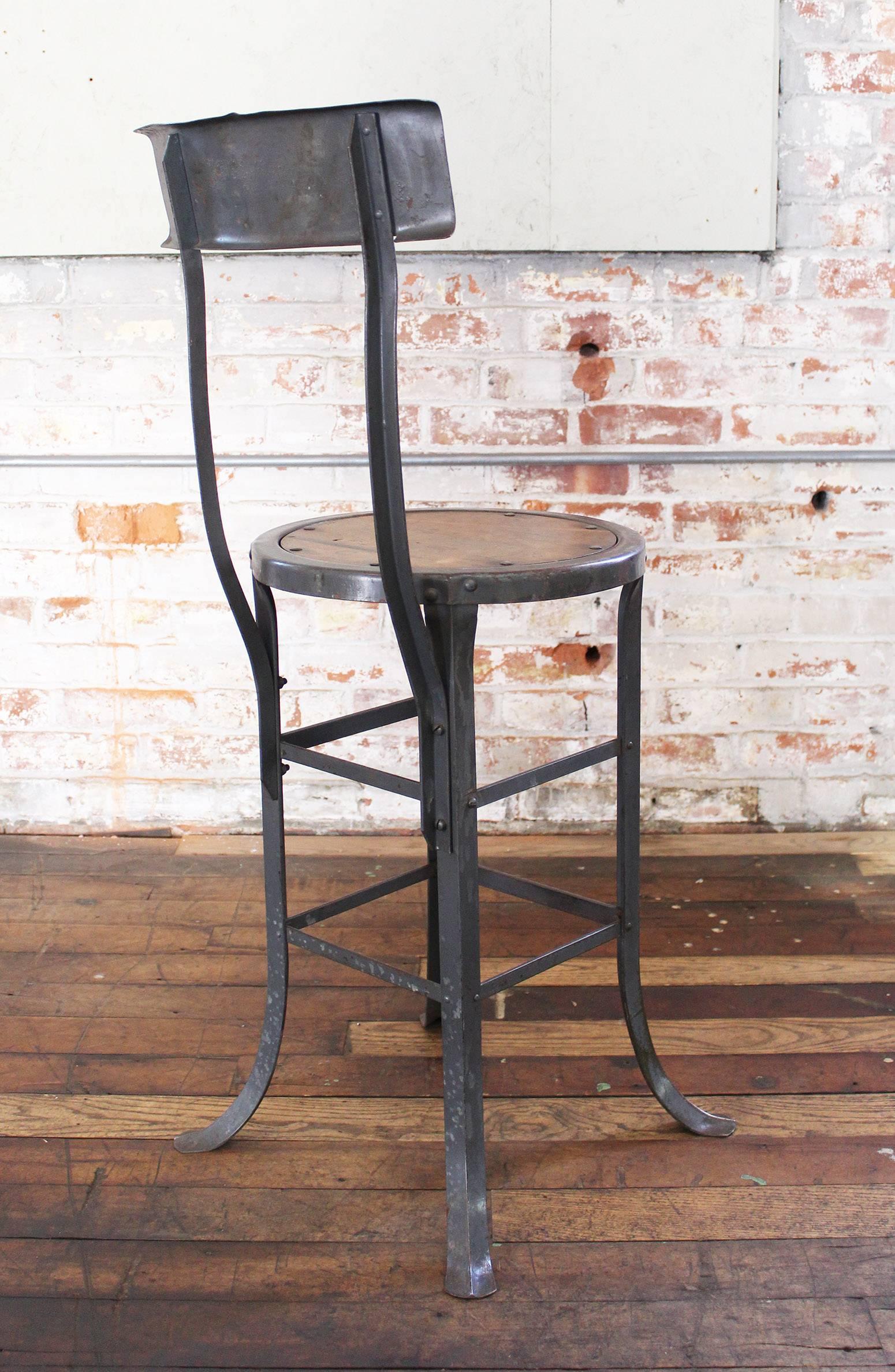 rustic industrial stool