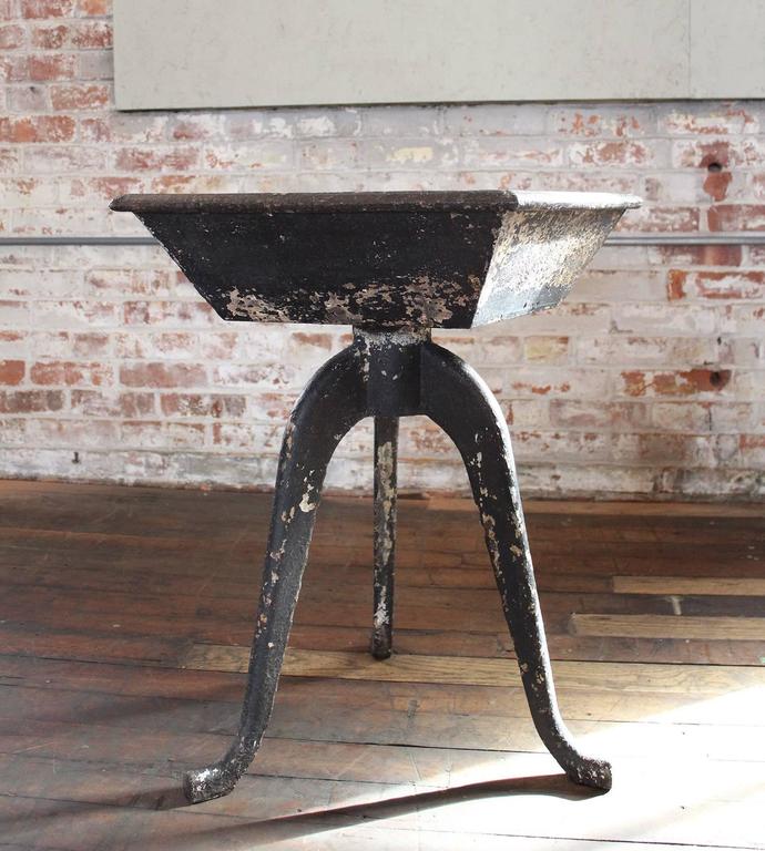 Rustic Vintage Cast Iron Planter Stand Table Art For American Rustic Vintage Cast Iron Planter Stand Table Art For