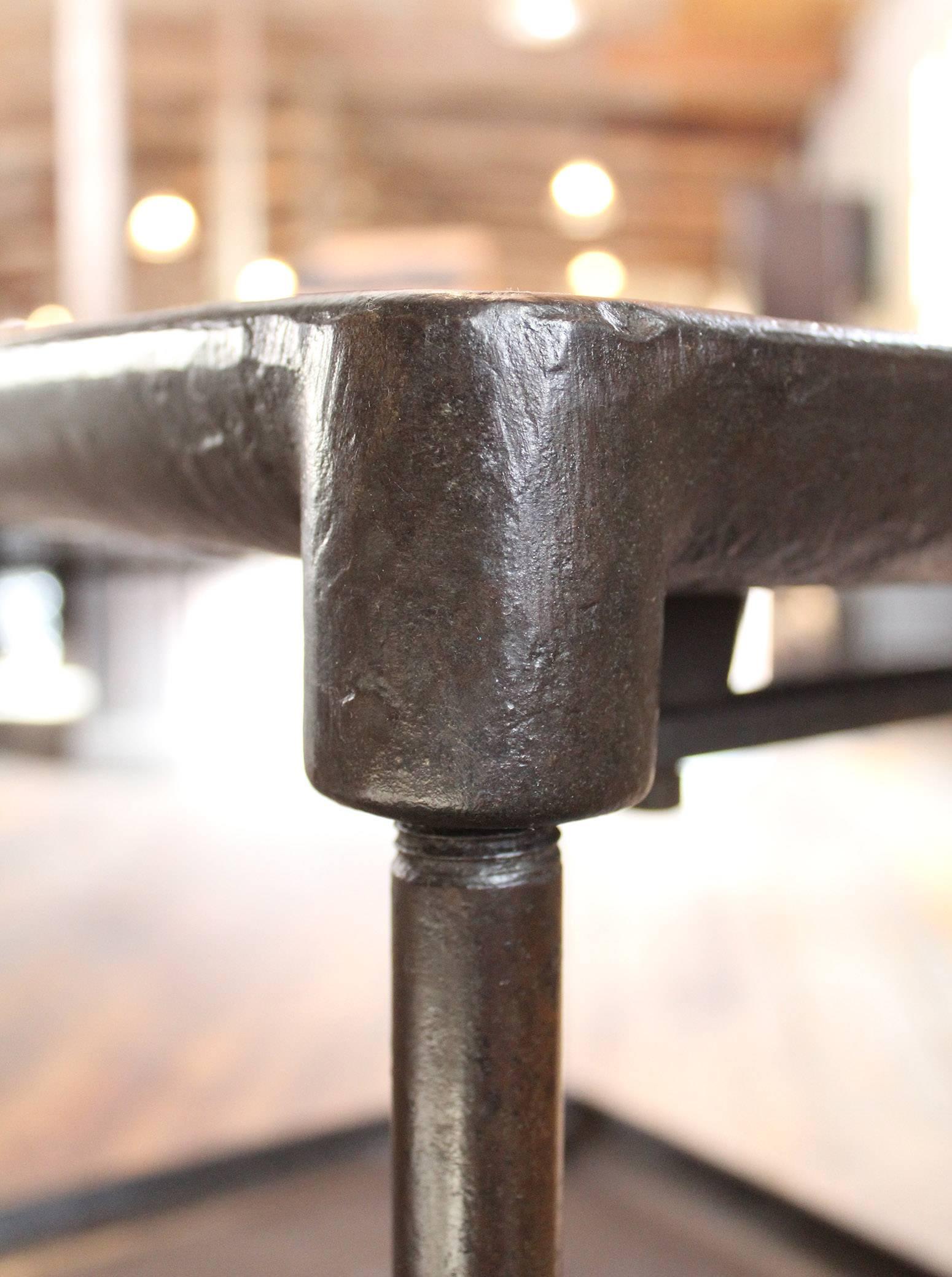 American Three-Tier Cast Iron Industrial Table