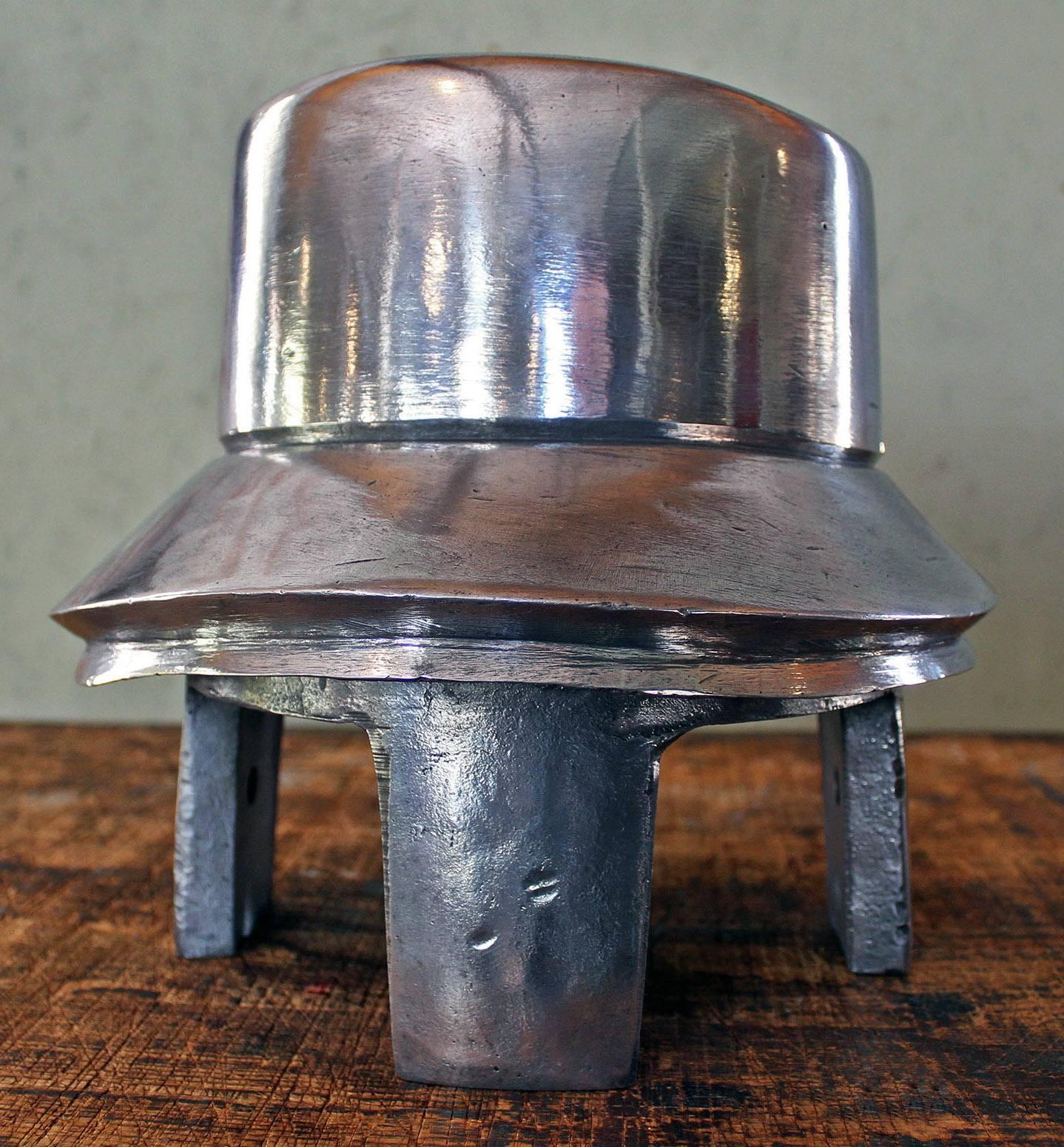 Aluminum Vintage Industrial Polished Metal Aluminium Hat Block Mold, OB1DC