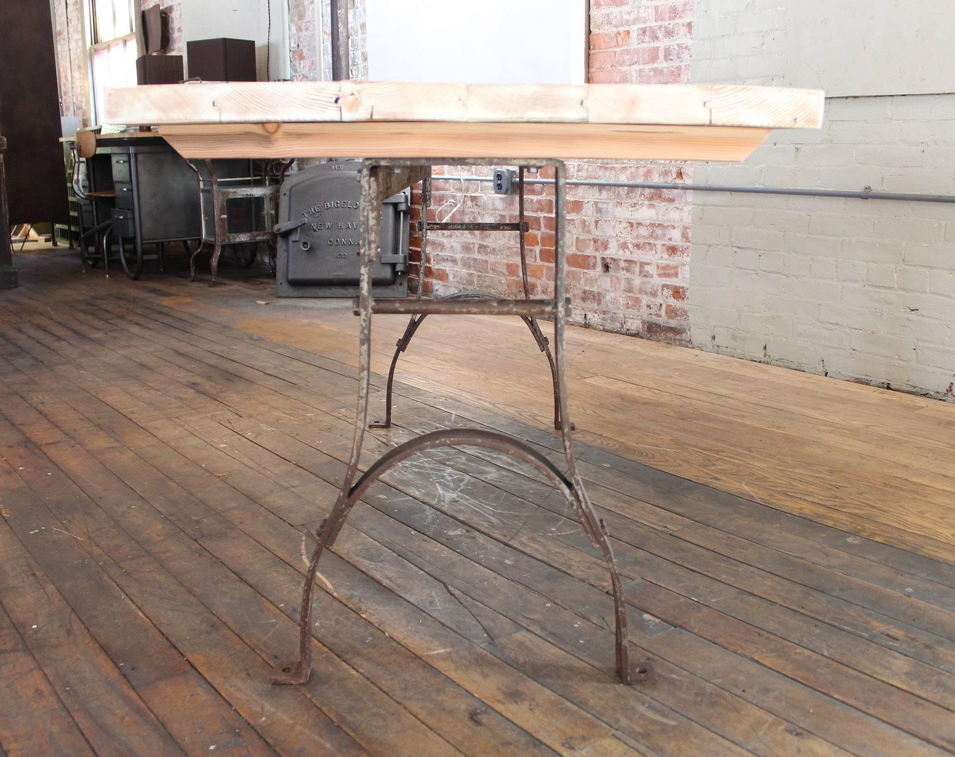 distressed wood dining table