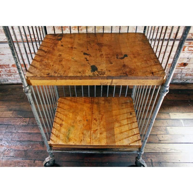 American Caged Book Bindery Cart 