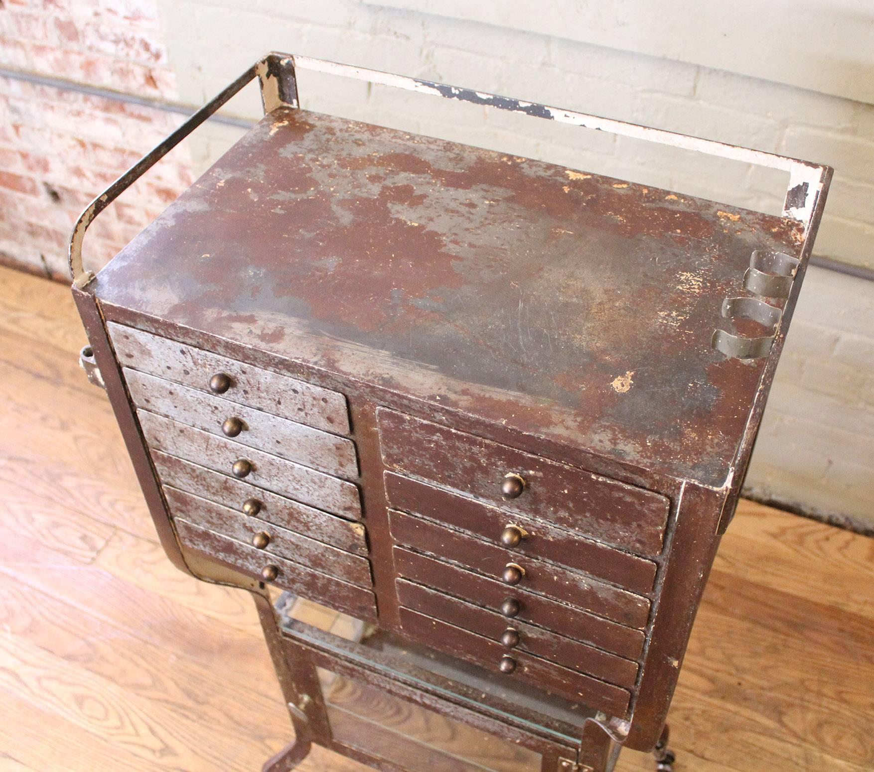 antique medical cart