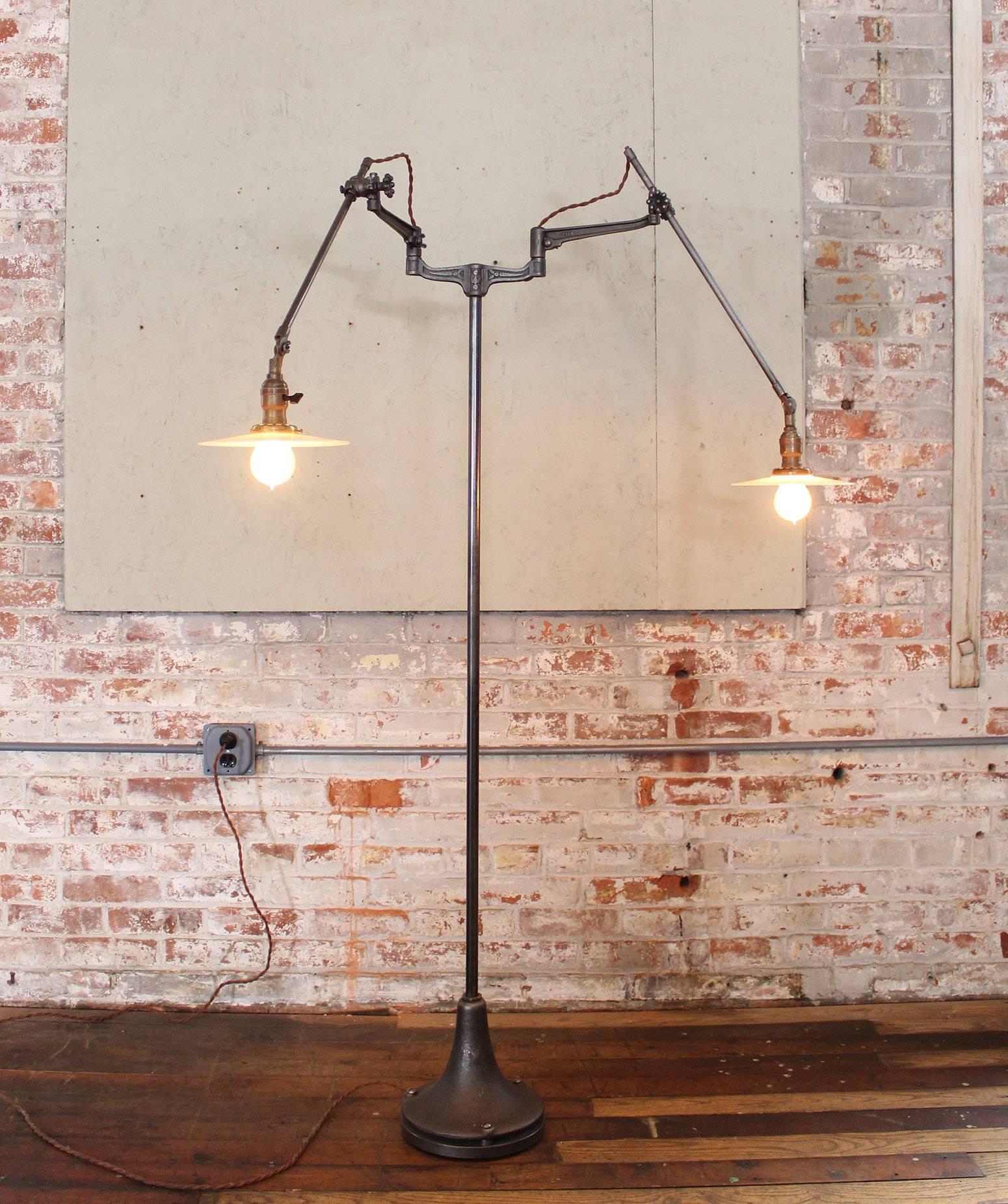 double arm floor lamp