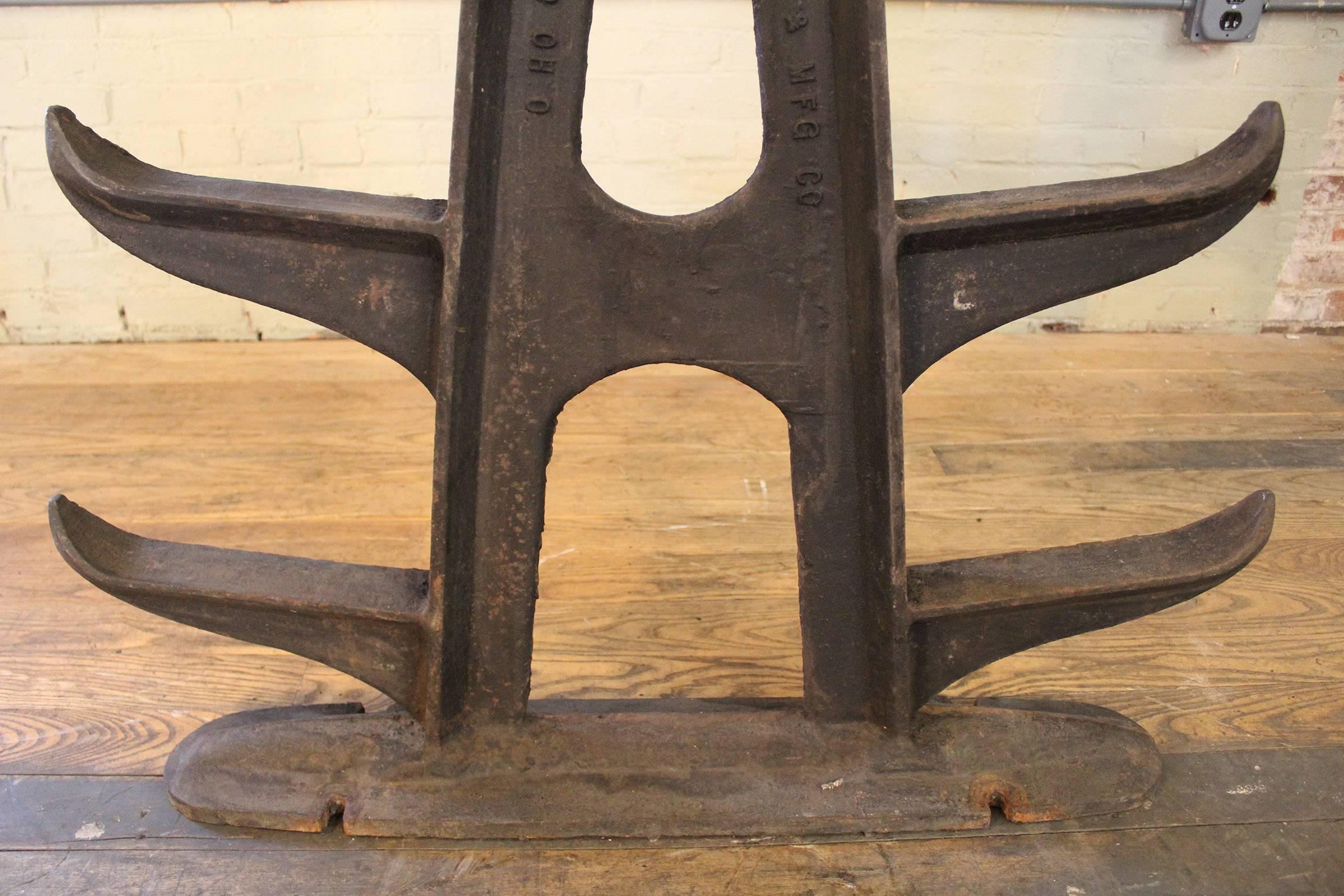 Cast Iron Storage Rack Vintage Industrial Shelving Display Unit Architectural For Sale at