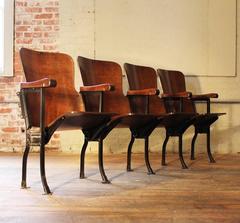 Antique Theatre Chairs 