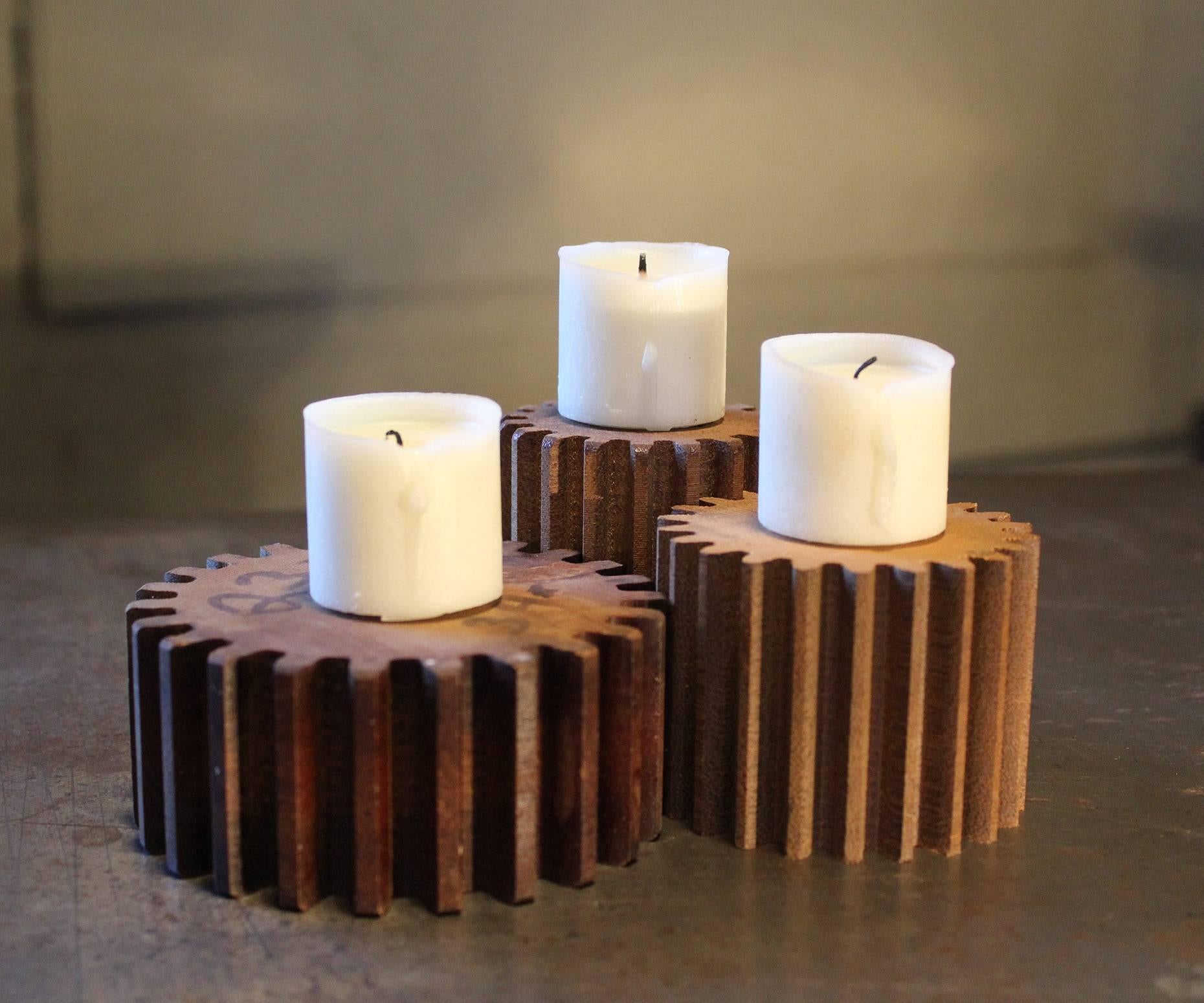 industrial candle holders