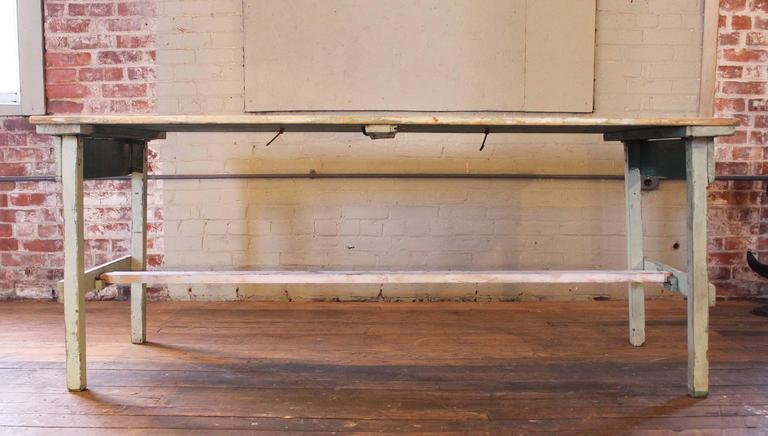 Vintage Rustic Farm Distressed Folding Dining Work Table Painted Vintage Rustic Farm Distressed Folding Dining Work Table Painted Wood For 1