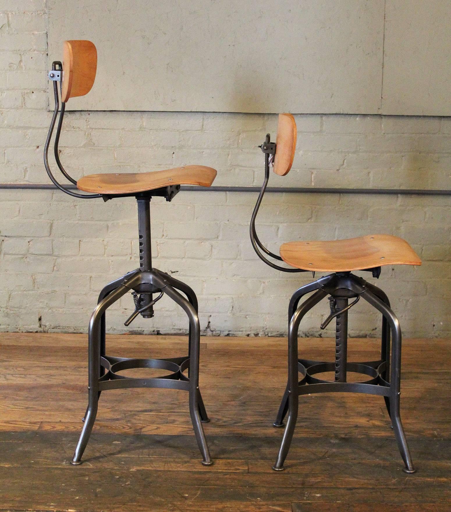 vintage industrial bar stools