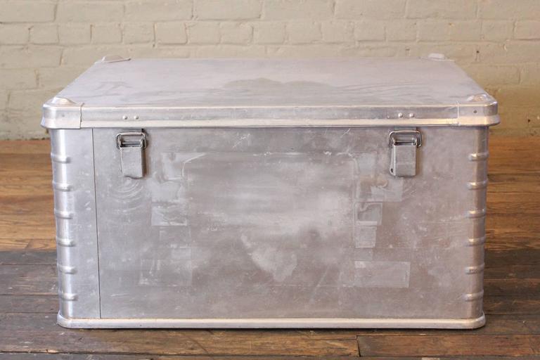 Aluminum Trunk Coffee Table : Richards Trunk Coffee Table Aluminum - Large blue luxury premium english leather large coffee table trunk.