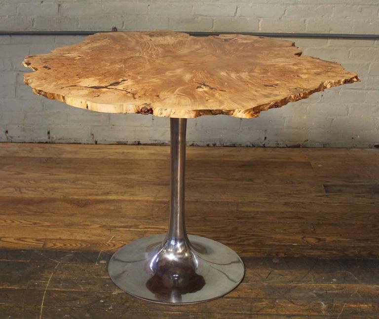 Dining Table Free Form Modern Burl Live Edge Maple Wood at 1stDibs