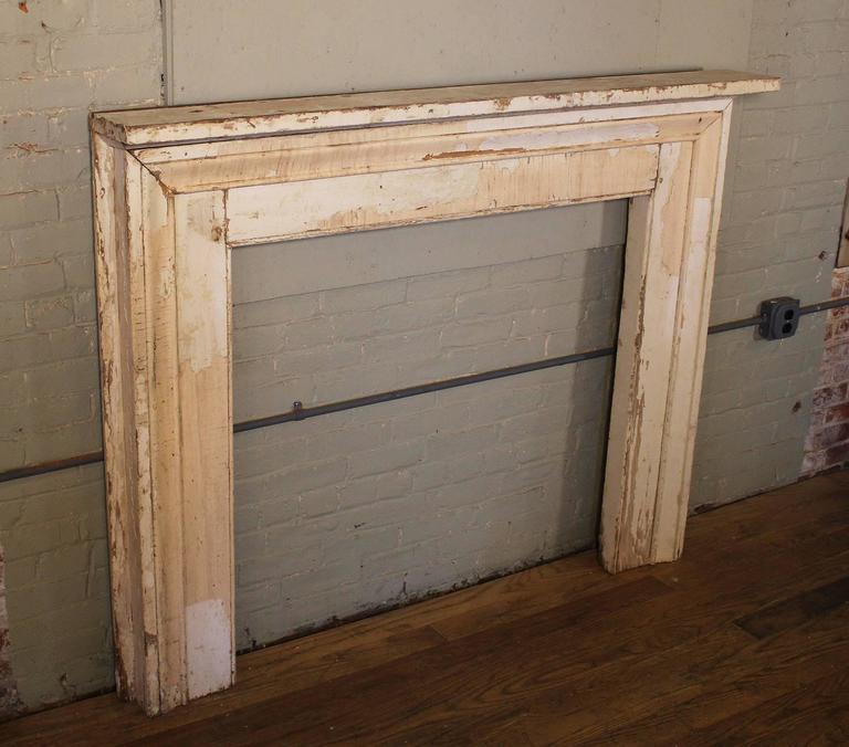 Antique Fireplace Mantle Vintage Rustic Distressed Painted Wooden Antique Vintage Rustic Distressed Painted Wooden Fireplace Mantel Measures 62 1 8