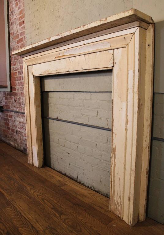 Antique Fireplace Mantle Vintage Rustic Distressed Painted ...