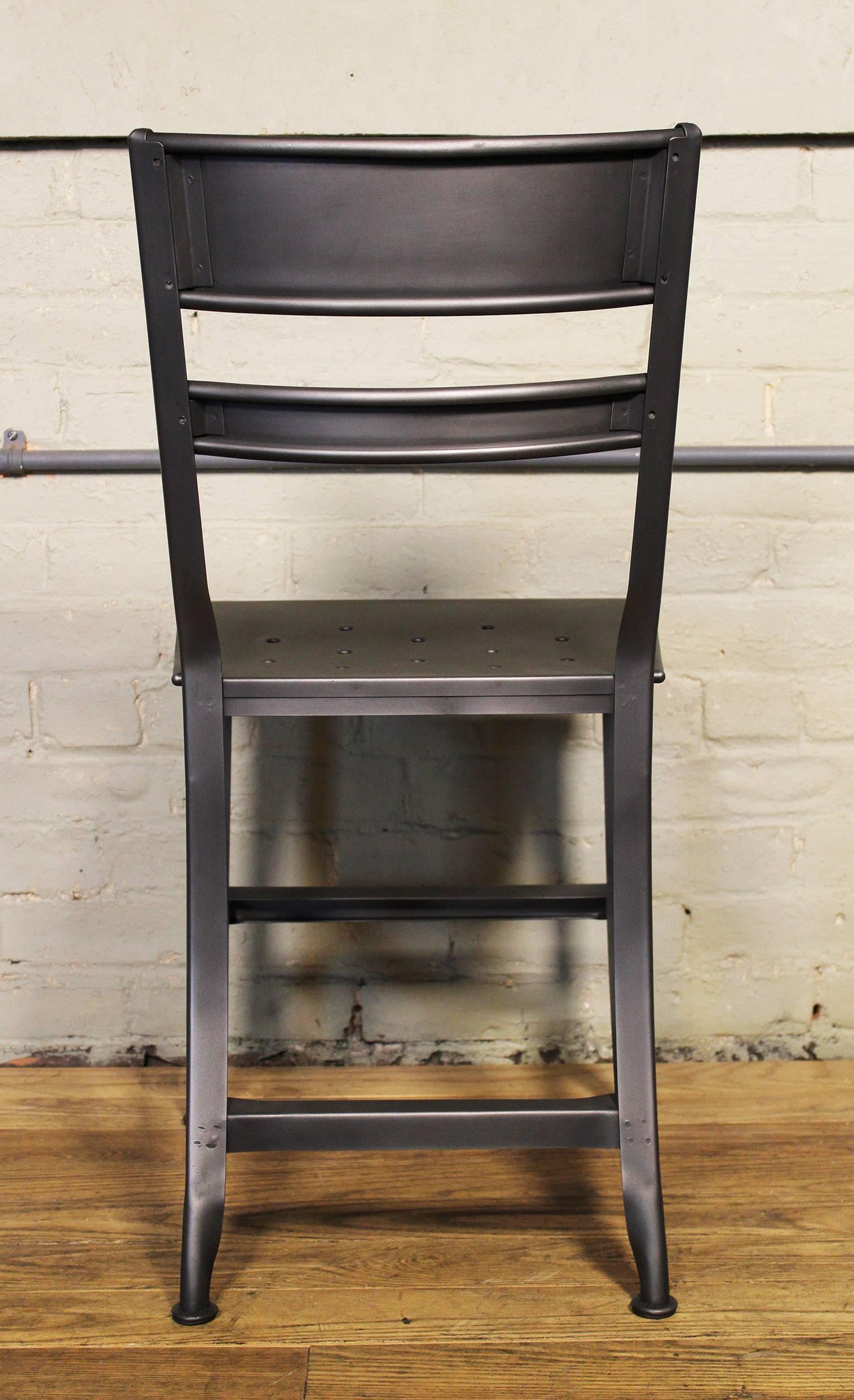 American Dining Chair, Seat Vintage Industrial Mid Century Modern Steel / Metal Toledo 