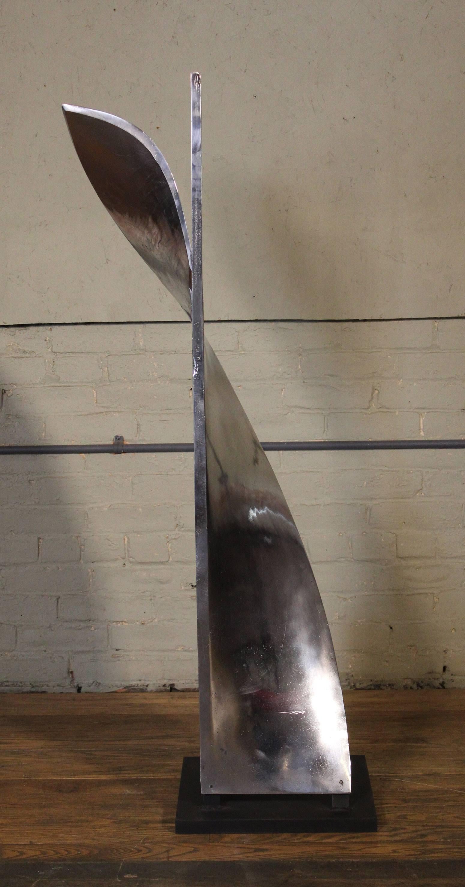 Mid-Century Modern Aluminum Paper Mixing Blade Sculpture Model II For Sale