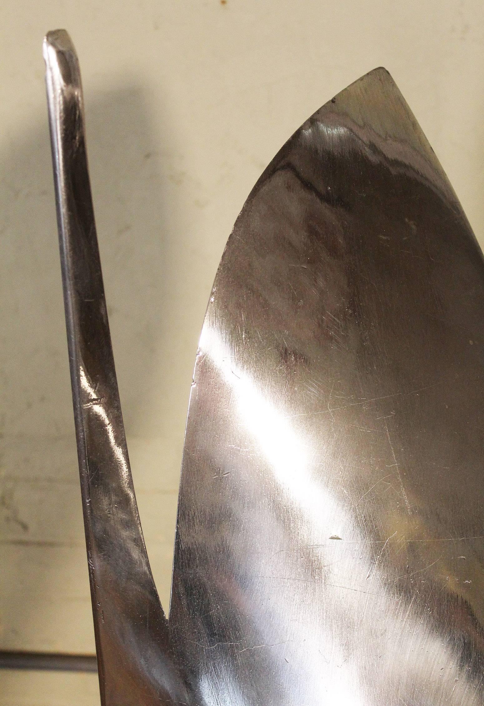 Metal Aluminum Paper Mixing Blade Sculpture Model II For Sale