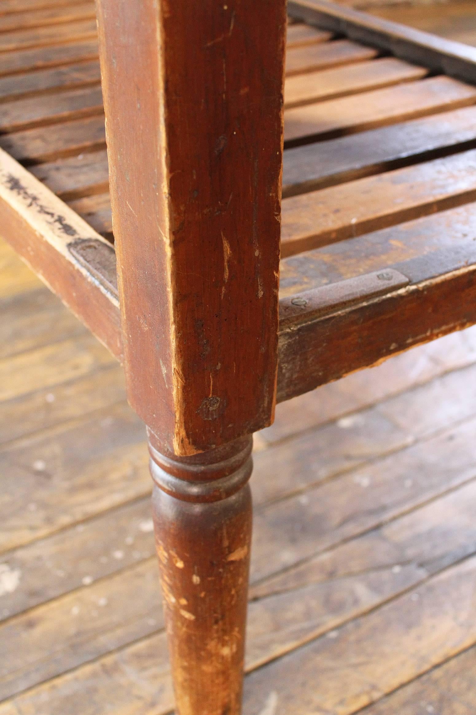 Forged Vintage Country Farm Console Table Rustic Retail Display Wooden