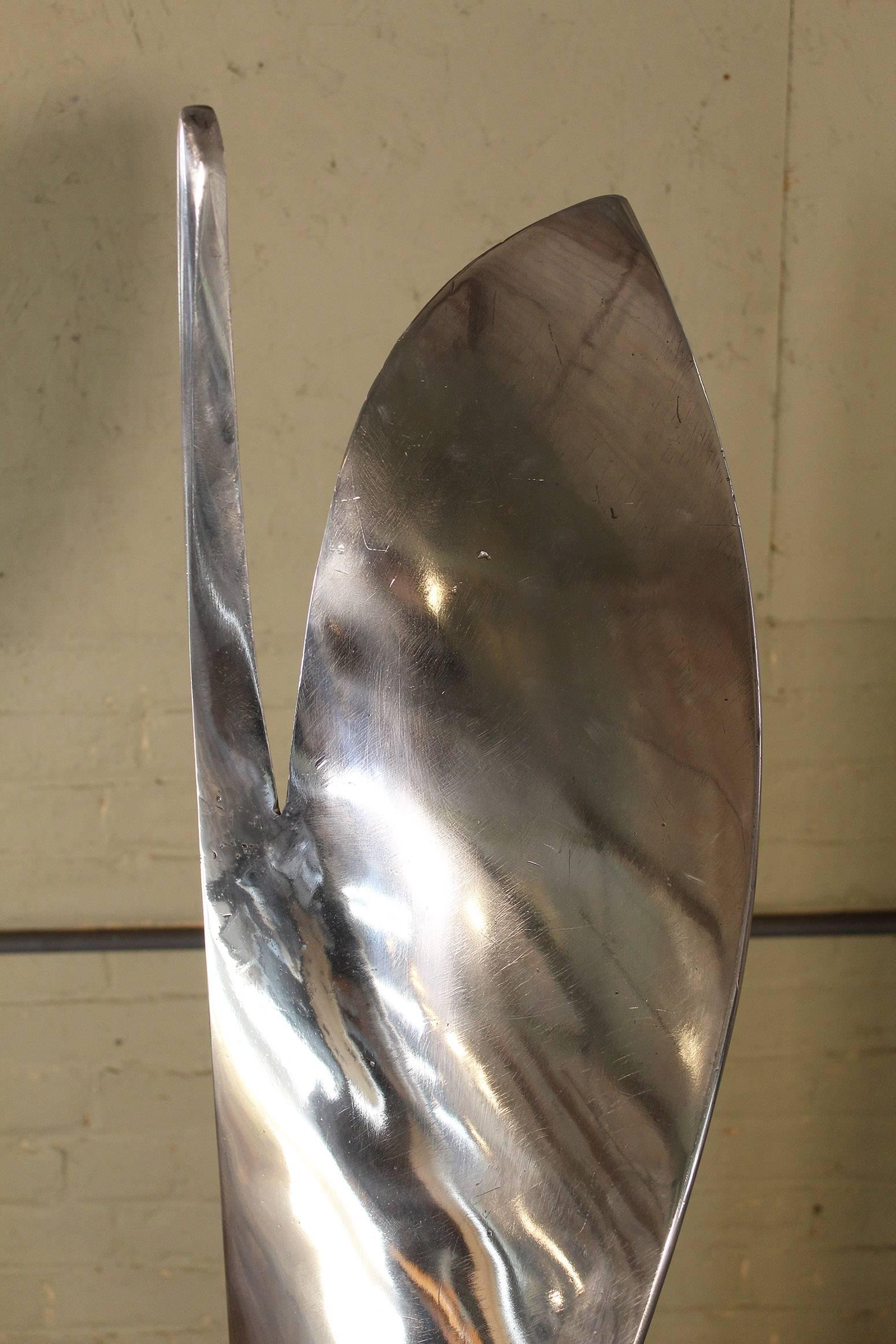 American Aluminum Paper Mixing Blade Sculpture Model 1 For Sale