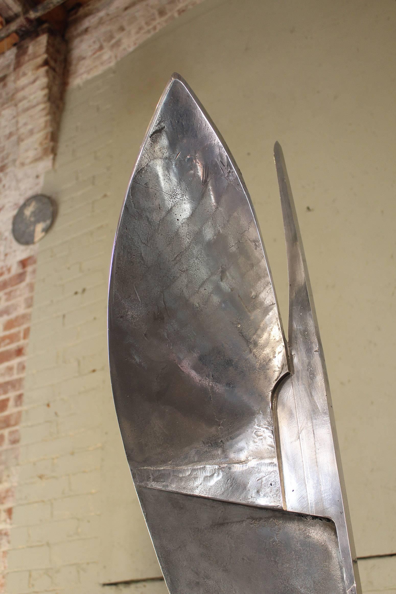 Aluminium-Papier-Mischklingen-Skulptur Modell 1 (Metall) im Angebot