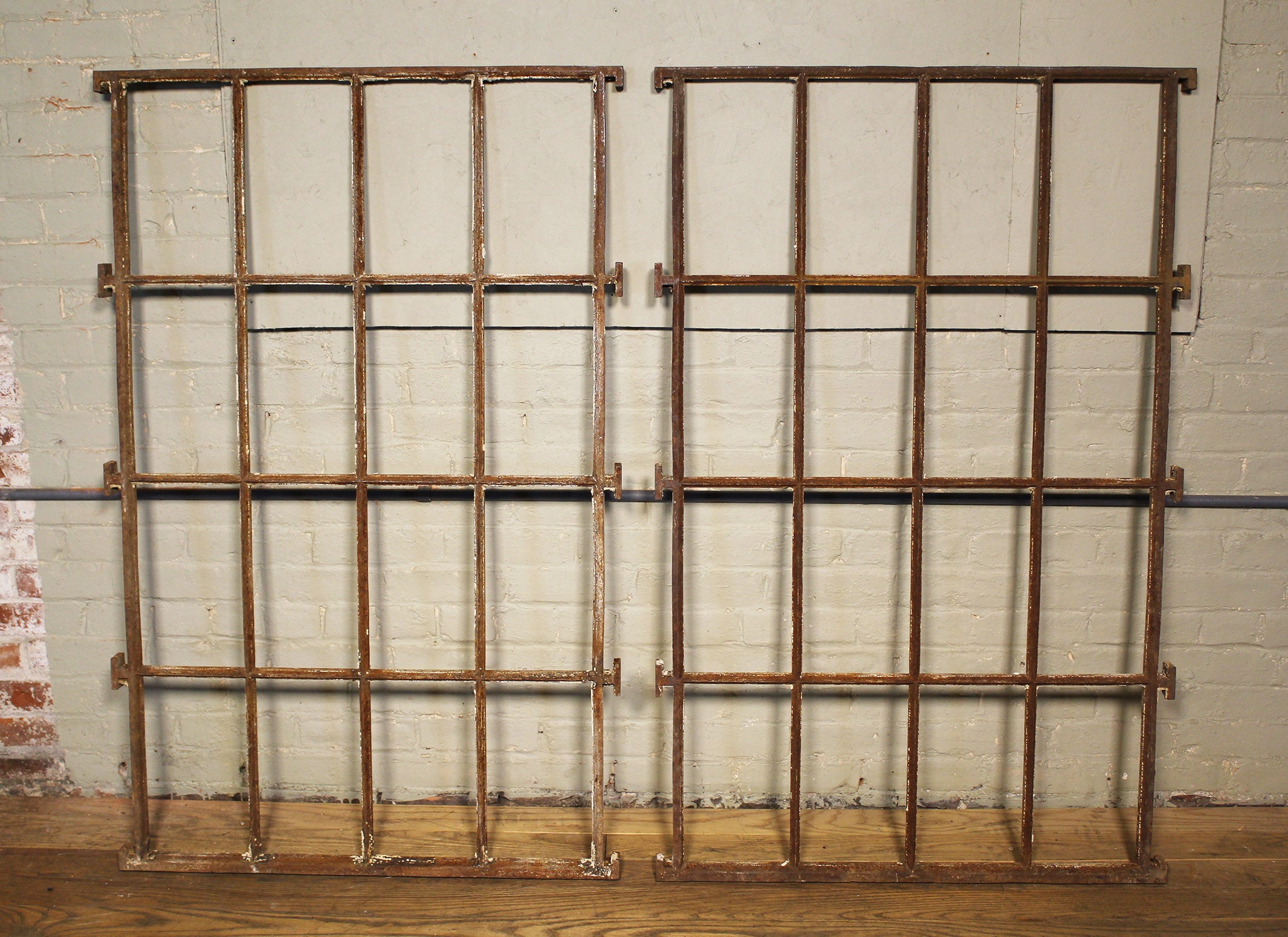 Distressed Architectural Cast Iron Mental Asylum Window Ventilation Grills, Bar Distressed Architectural Cast Iron Mental Asylum Window Ventilation Grills, Bar