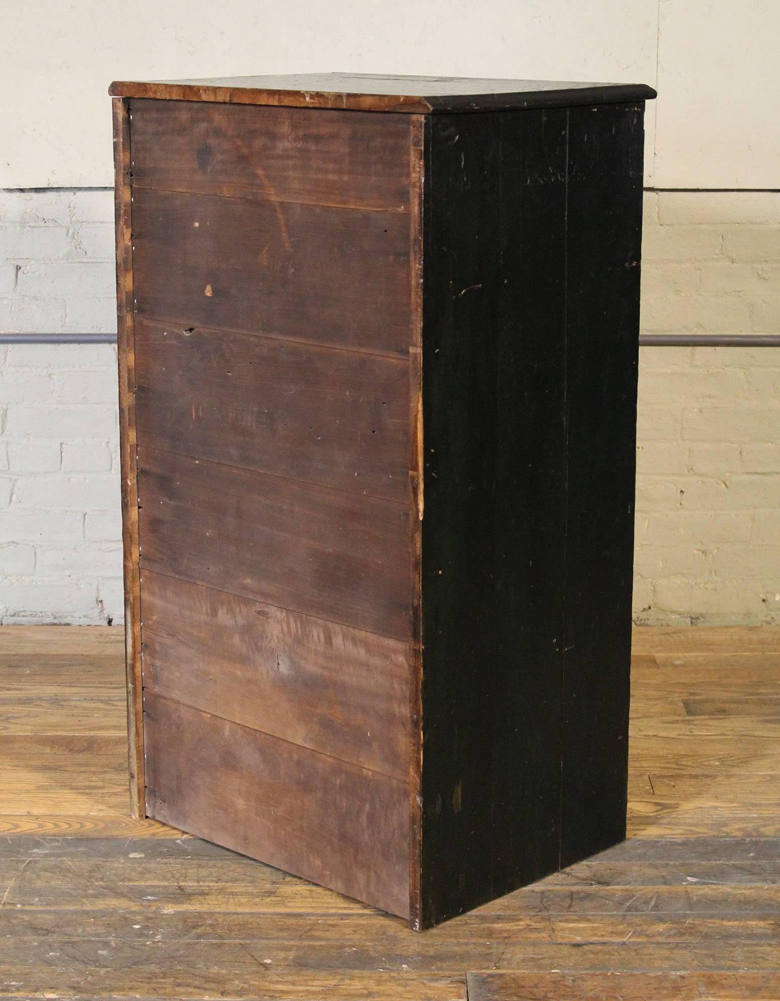 Wooden Flat File Storage Cabinet Vintage Industrial Multi-Drawer Distressed 3