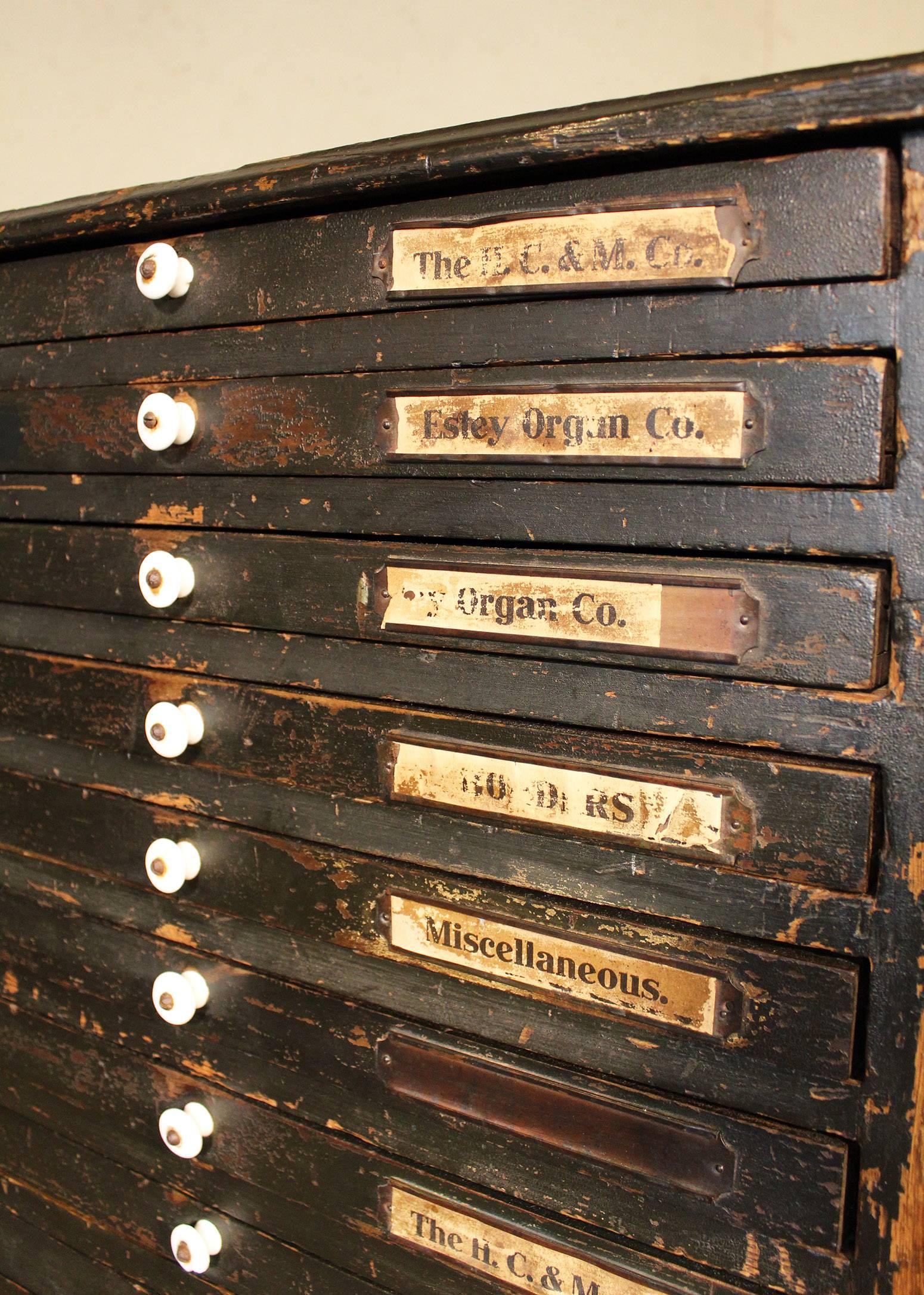 vintage flat file cabinet