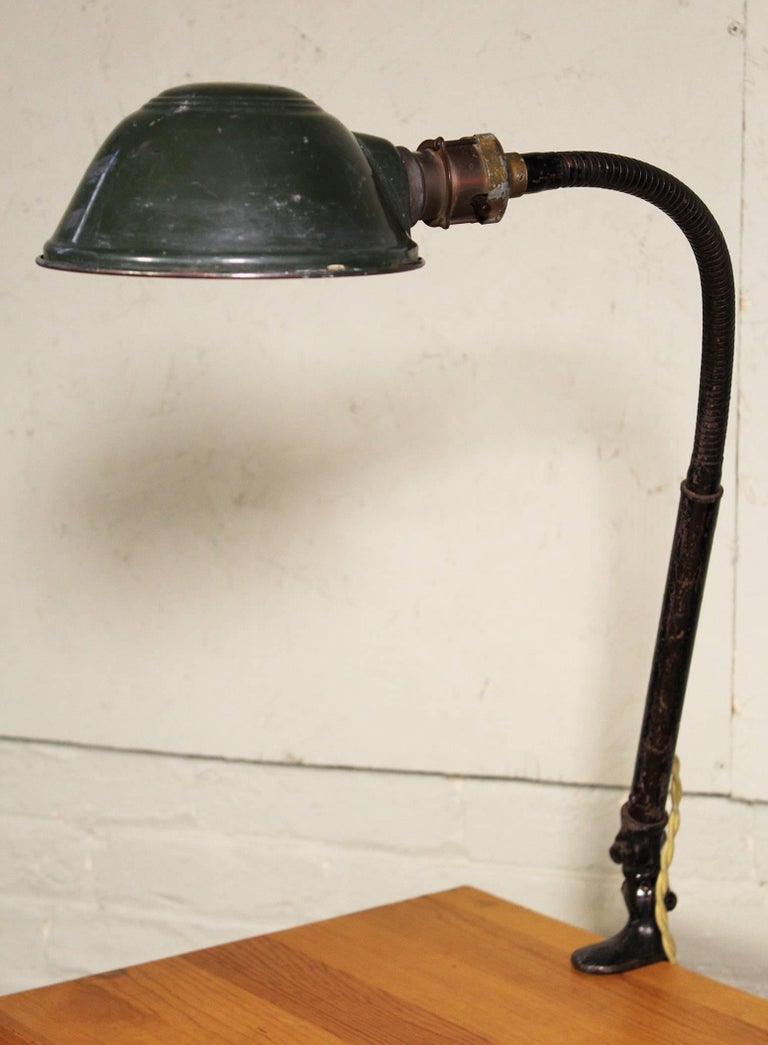 Gooseneck Desk Task Lamp Vintage Industrial Adjustable Table Clamp