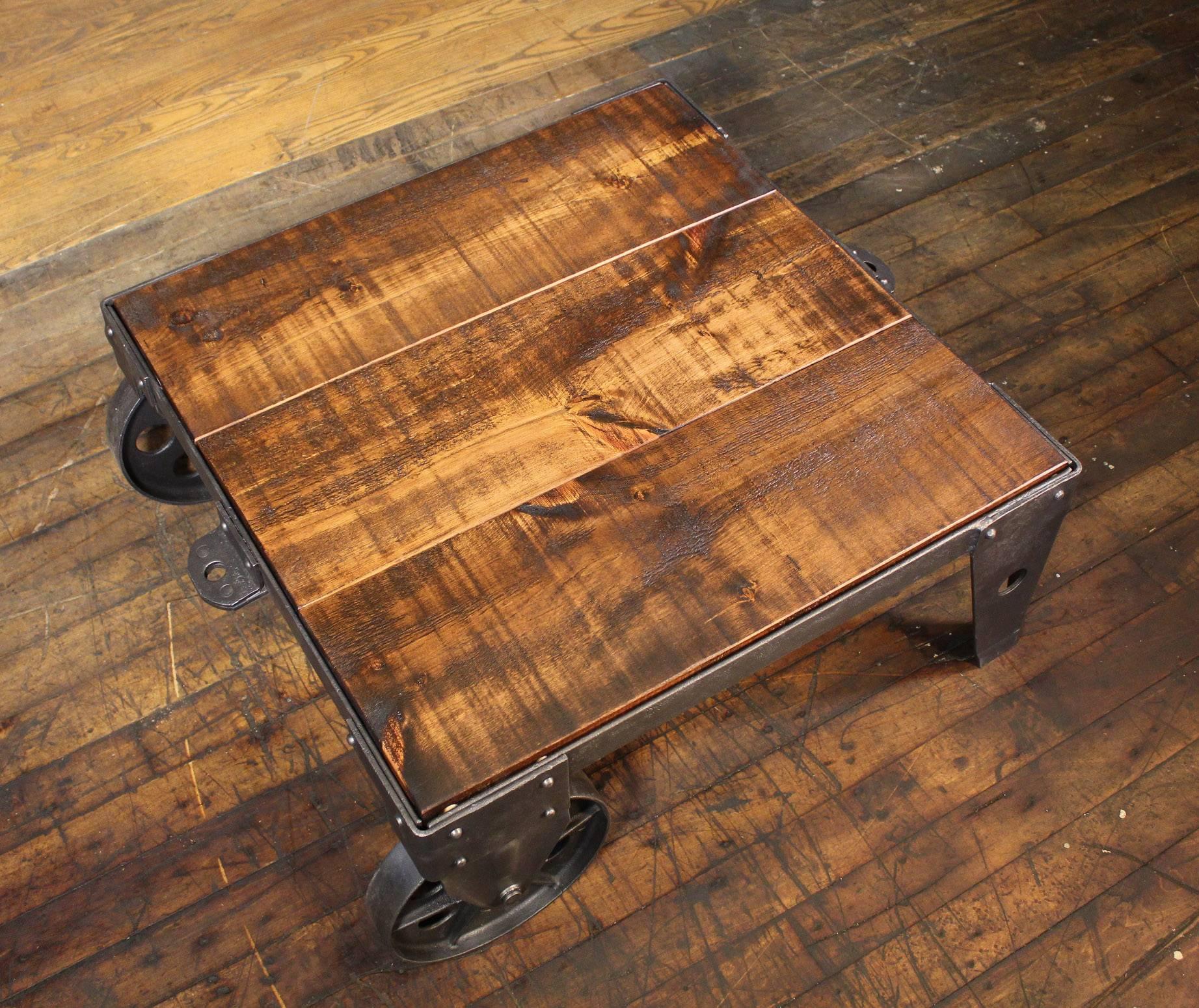 industrial cart table