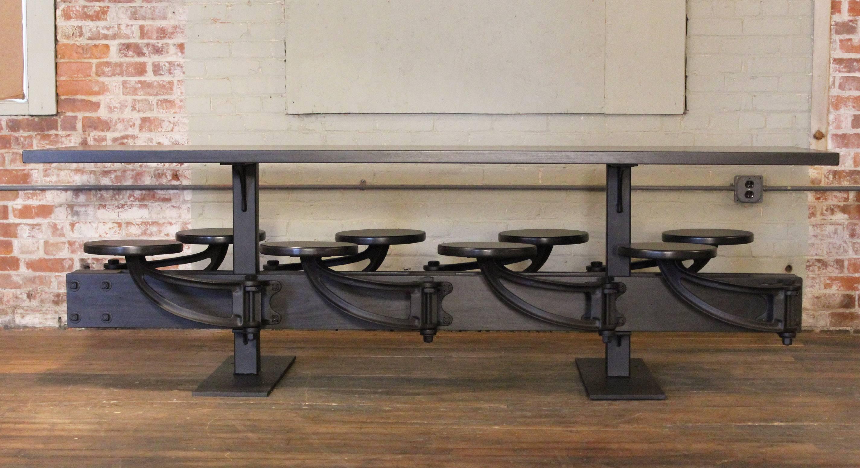 Cast All Black Indoor / Outdoor Cafe Restaurant Table