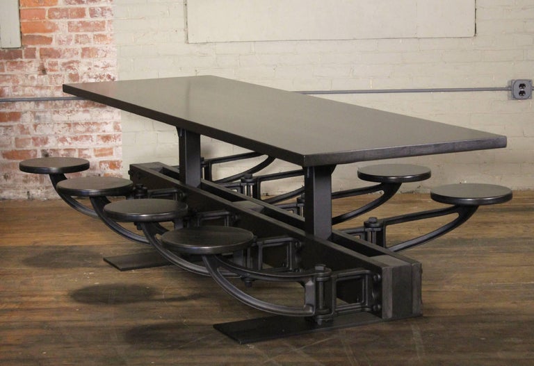 All Black Indoor / Outdoor Cafe Restaurant Table For Sale at 1stDibs