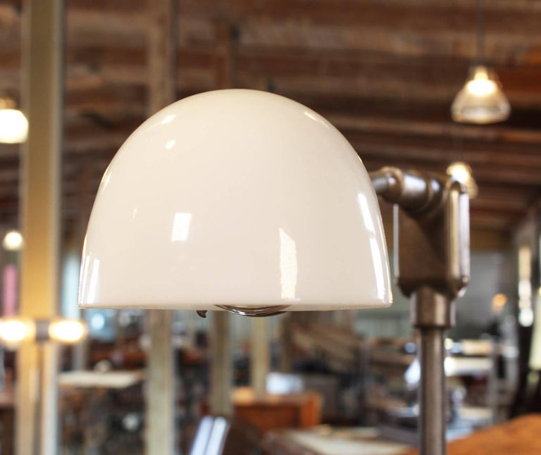 Gramercy Park Hotel Floor Lamp With Milk Glass Shade For Sale At 1stdibs