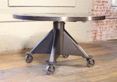 Industrial Dining Table - Steel with Round Top