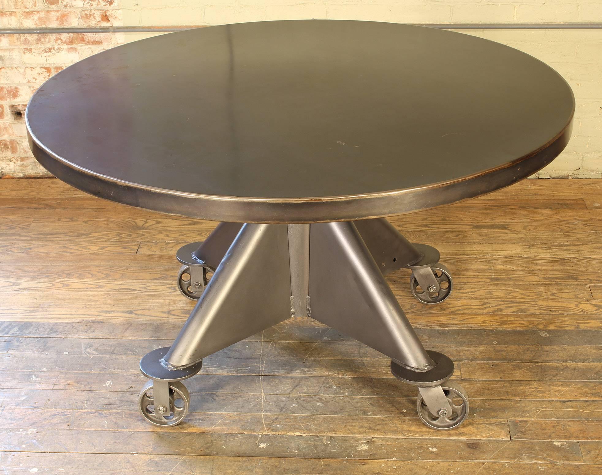 round metal kitchen table