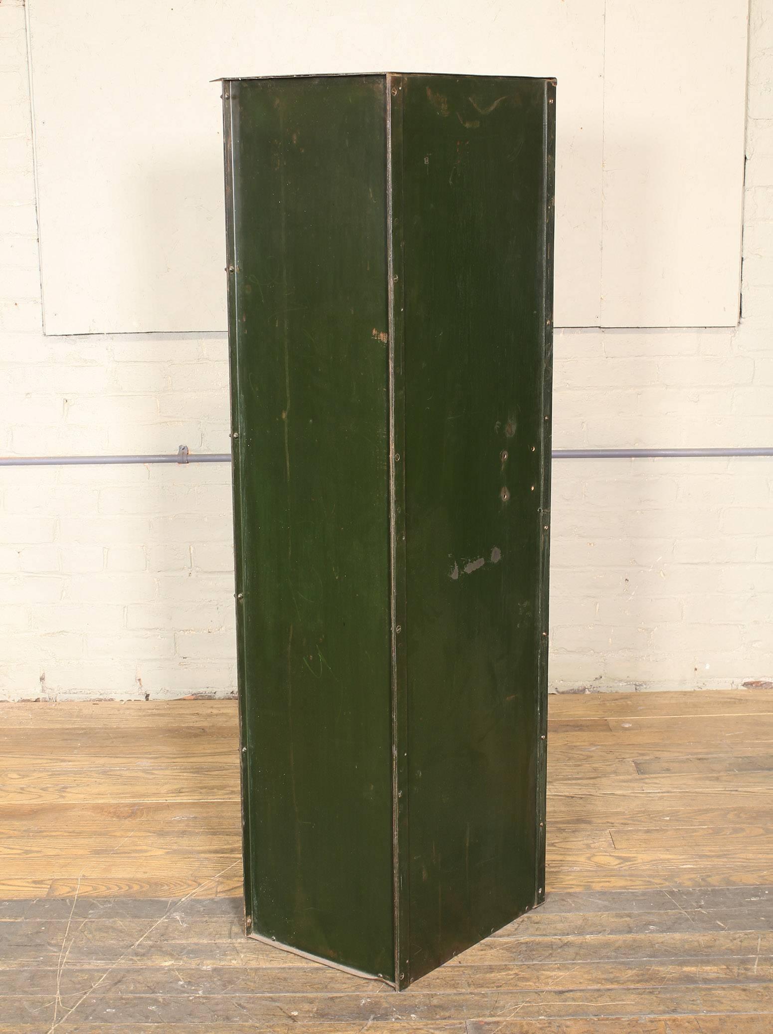 American Vintage Distressed Steel Locker Upright Storage Cabinet