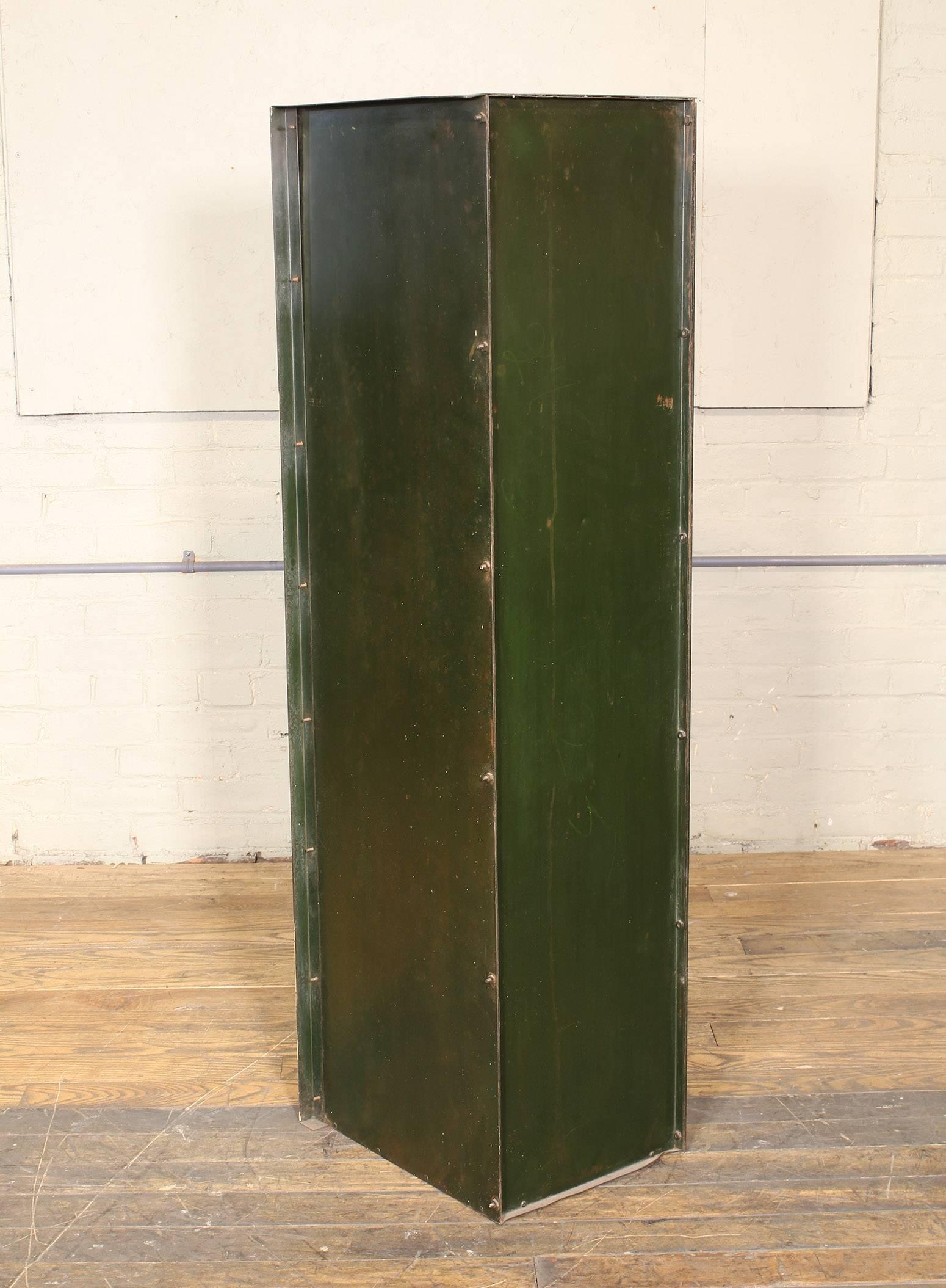 Industrial Vintage Distressed Steel Locker Upright Storage Cabinet